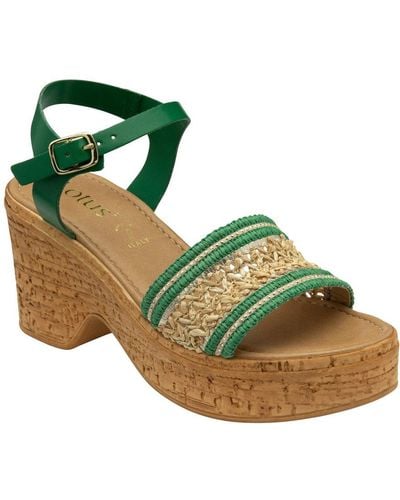 Lotus Chelsia Heeled Sandals - Green