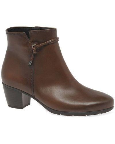 Gabor Ela Ankle Boots - Brown