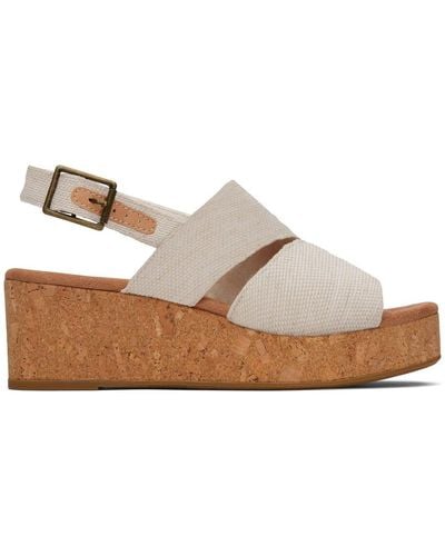 TOMS Claudine Wedge Sandals - White
