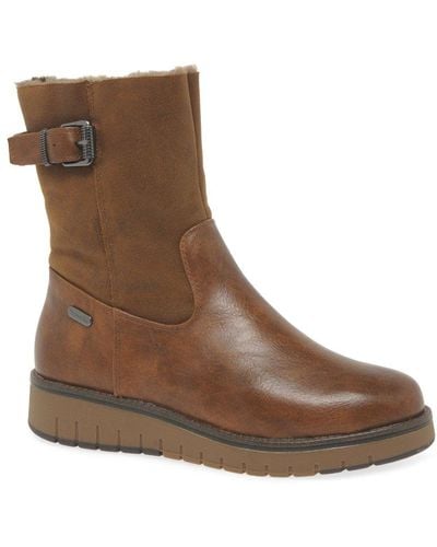 Marco Tozzi Monica Warm Lined Boots - Brown