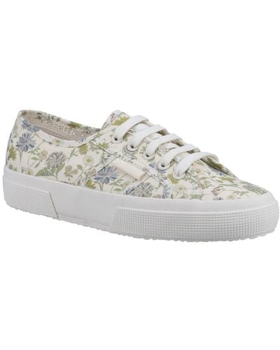 Superga 2750 Floral Print Trainers Size: 3 / 35.5 - Grey