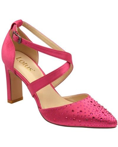Lotus Leona Strappy Court Shoes - Pink