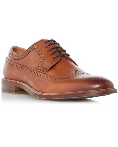 Dune Superior Wing Tip Brogues Size: 7, - Natural