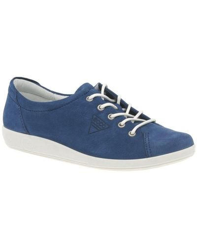 Ecco Soft 2 Lace Casual Shoes - Blue