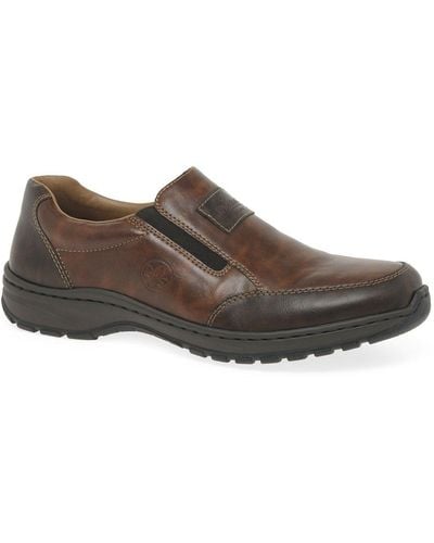 Rieker Hume Slip On Shoes - Brown