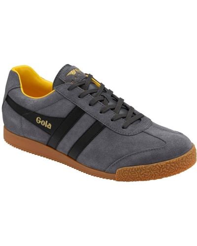 Gola Harrier Suede Casual Trainers - Black
