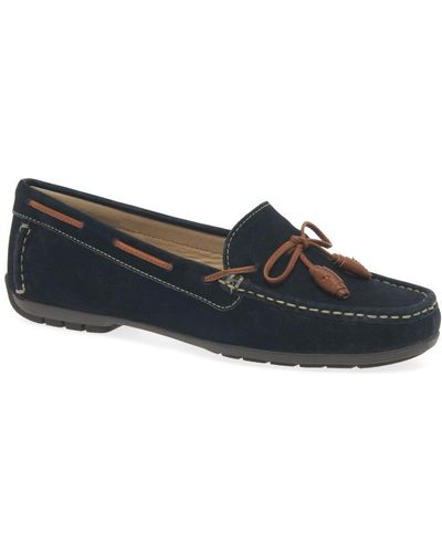 Charles Clinkard Boat Ii Womens Moccasins Women's Loafers / Casual Shoes In Blue