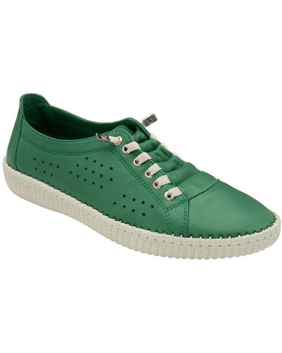 Lotus Kamari Lace Up Shoes - Green