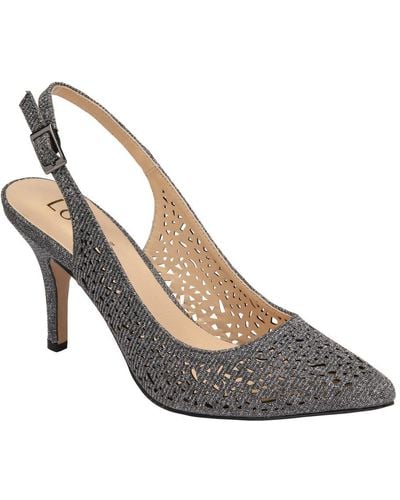 Lotus Lyla Slingback Court Shoes Size: 3 - Metallic