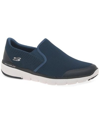 Skechers Flex Advantage 3.0 Morwick Mens Slip On Sneakers Men's Shoes (trainers) In Blue