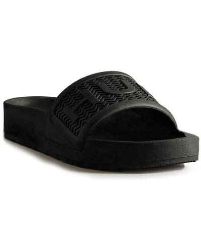 HUNTER Bloom Algae Foam Slide Sandals - Black