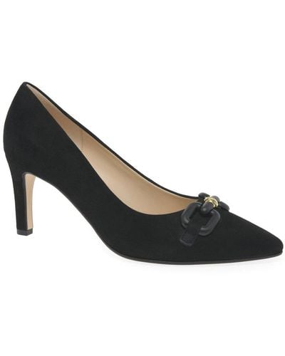 Gabor Diary Court Shoes - Black