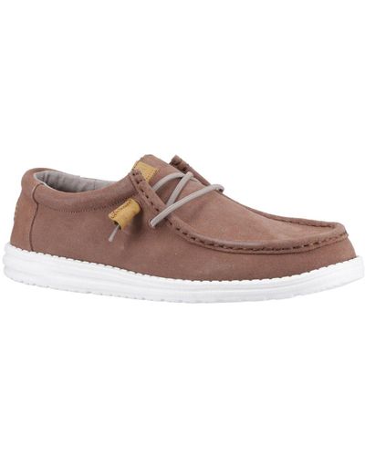 Hey Dude Wally Craft Suede Shoes - Brown