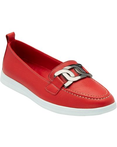 Lotus Magali Loafers - Red