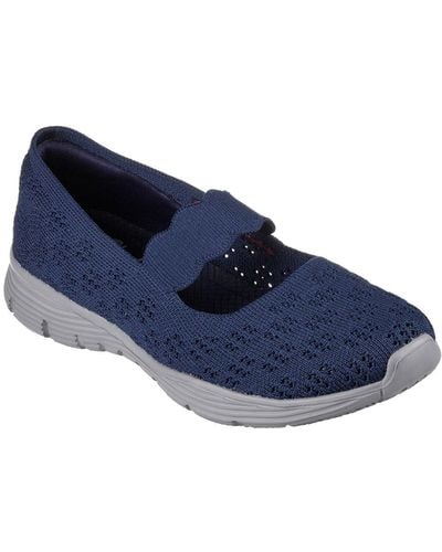 Skechers Seager Simple Things Slip On Shoes - Blue