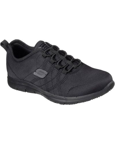 Skechers Ghenter Srelt Work Shoes Size: 3, - Black