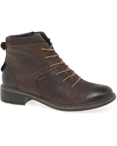Josef Seibel Selena 50 Lace Up Ankle Boots - Brown