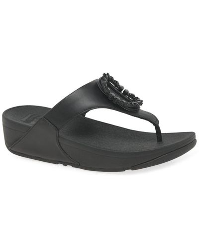 Fitflop Fitflop Lulu Crystal Circlet Toe Post Sandals - Black