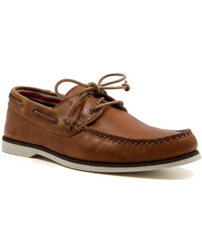 Dune Bluesy Boat Shoes - Brown