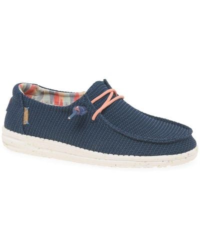 Hey Dude Wendy Eco Canvas Shoes - Blue