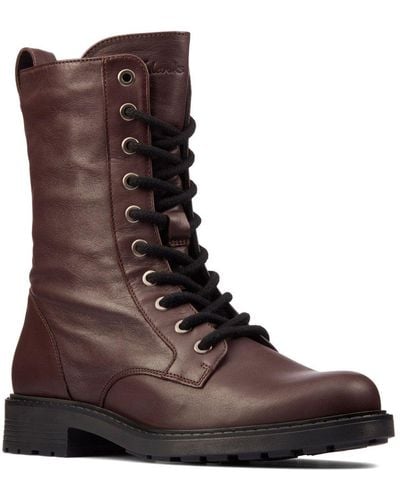 Clarks Orinoco2 Style Military Boots - Brown