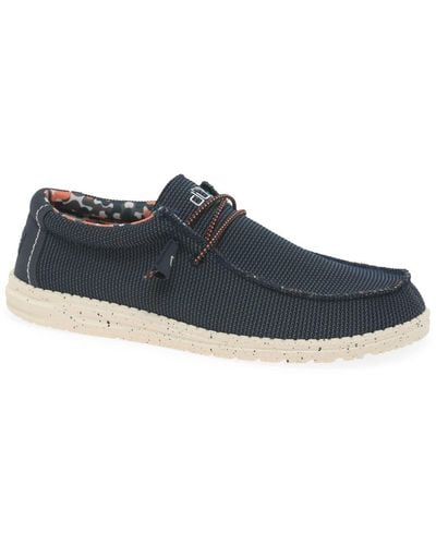 Hey Dude Wally Sox Canvas Shoes - Blue