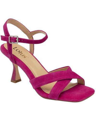 Lotus Fiorella Heeled Sandals - Pink