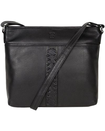Lakeland Leather Farlam Messenger Bag - Black