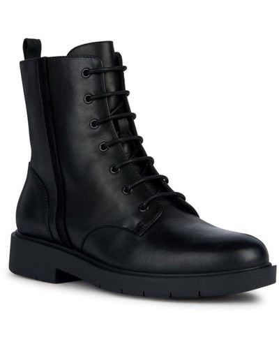Geox D Spherica Ec1 Military Style Boots - Black
