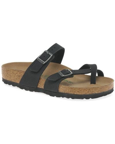 Birkenstock Mayari Vegan Toe Loop Sandals - Black