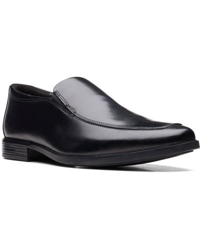 Clarks Howard Edge Formal Slip On Shoes - Black
