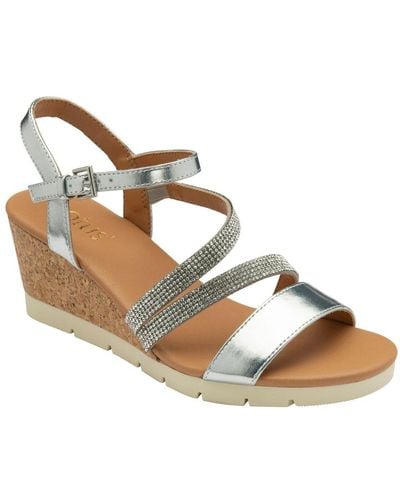 Lotus Goldie Wedge Sandals - Metallic