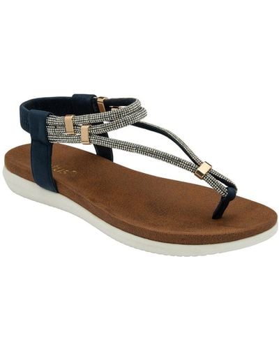 Lotus Chica Toe Post Sandals - Blue