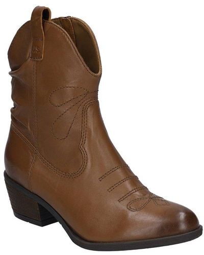 Josef Seibel Daphne 49 Western Style Ankle Boots - Brown