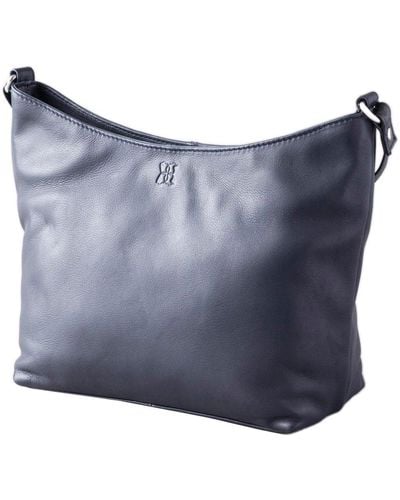 Lakeland Leather Grasmere Leather Crossbody Bag - Blue