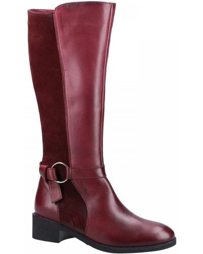 Riva Aubrey Knee High Boots Size: 3 / 36 - Red
