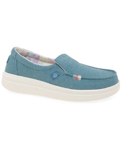 Hey Dude Misty Rise Canvas Shoes - Blue