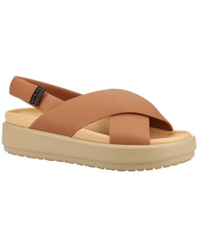 Crocs™ Brooklyn Luxe X-strap Sandals - Brown
