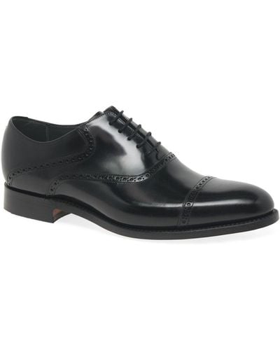 Barker Wilton Formal Toe Cap Oxford Shoes - Black
