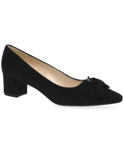 Peter Kaiser Blia Suede Court Shoes - Black