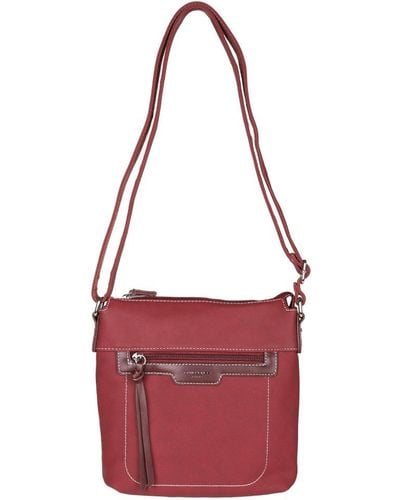 David Jones Harbour Messenger Handbag - Red