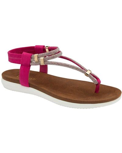 Lotus Chica Toe Post Sandals - Pink