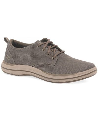 Skechers Elson Moten Mens Casual Lace Up Shoes - Brown