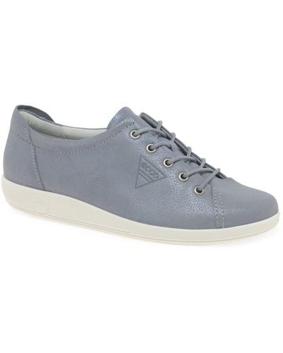 Ecco Soft 2 Lace Casual Shoes - Blue