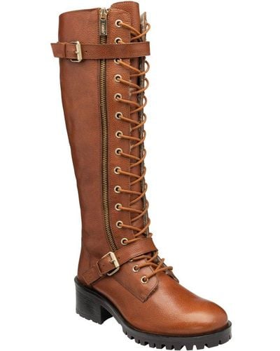 Lotus Mercy Knee High Boots - Brown