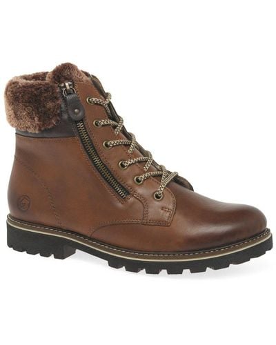 Remonte Cobble Ankle Boots - Brown