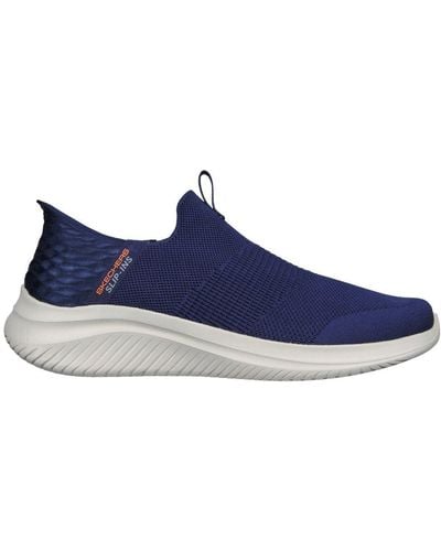 Skechers Ultra Flex 3.0 Smooth Step Wide Trainers - Blue