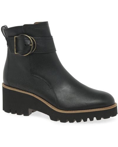 Paul Green Mia Ankle Boots - Black