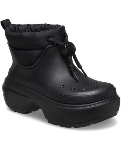 Crocs™ Stomp Puff Ankle Boots - Black