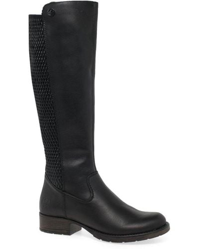 Rieker Utah Knee High Boots - Black